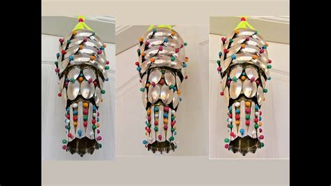 Plastic Bottle And Plastic Spoon Craft Wall Hanging Wind