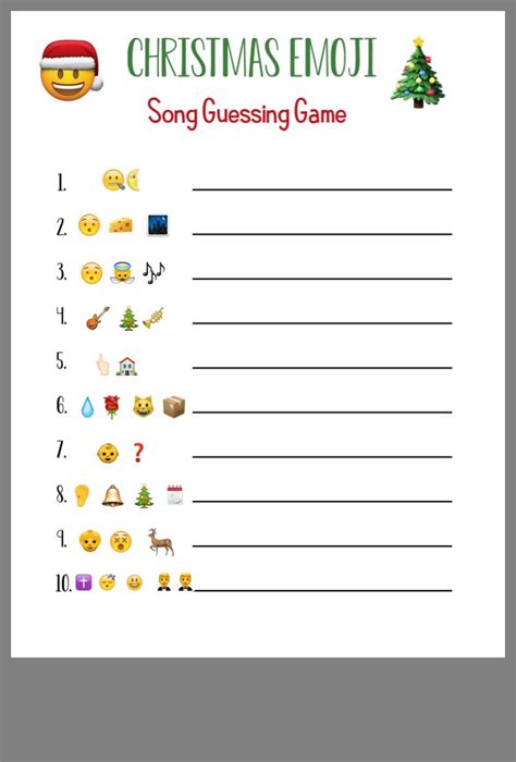 Pin By Traci Morkassel On Christmas Party Christmas Song Games Emoji