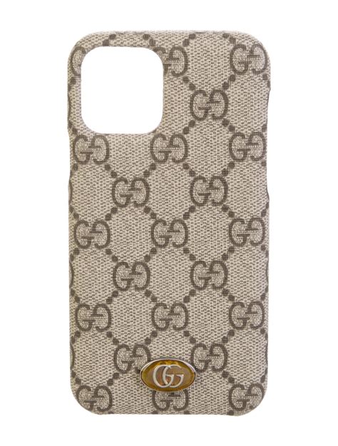 Gucci Gg Supreme Monogram Ophidia Iphone 11 Pro Case W Tags Neutrals
