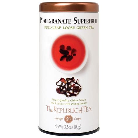 Pomegranate Green Tea Full Leaf Tea The Republic Of Tea