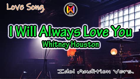 I Will Always Love You Karaoke Whitney Houston Youtube