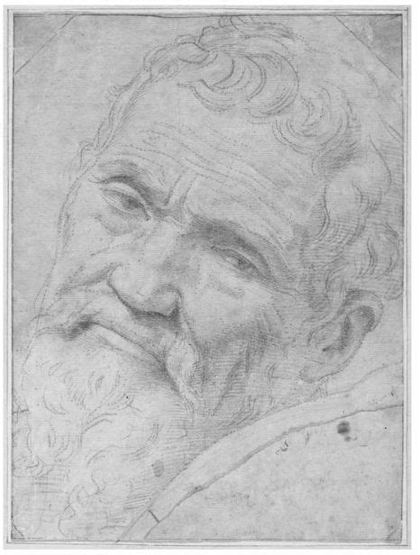A Self Portrait By Michelangelo C 1540s Miguel Angel Book Design