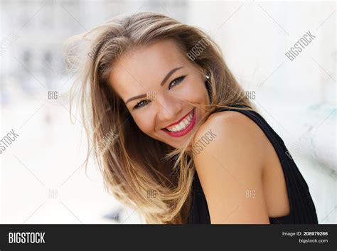 Happy Young Brunette Image And Photo Free Trial Bigstock