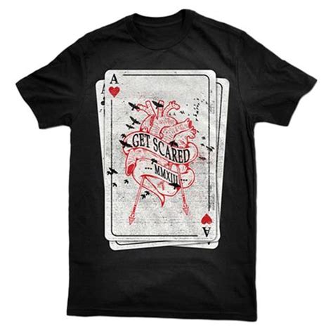 Ace Card Black T Shirt Final Print Fear Get Scared