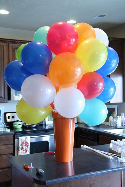 Balloon Centerpiece Without Helium Party Balloons Diy Balloon