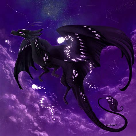 Dragon Illustration Star Guide Fly Among The Constellations