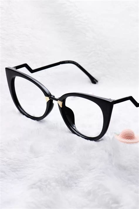 97320 cat eye black eyeglasses frames leoptique