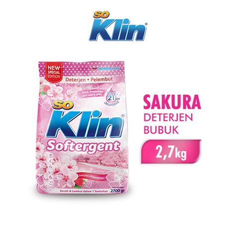 Jual So Klin Powder Detergent Soft Sakura Bag 27 Kg Shopee Indonesia