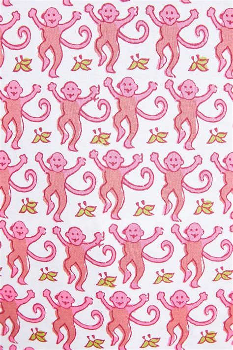 Pink Roller Rabbit Print Preppy Wallpaper Rabbit Wallpaper Cute