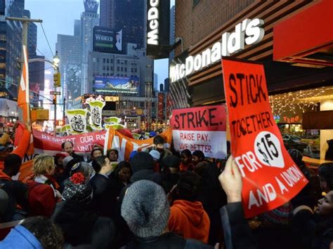 Fast Food Workers Strike Protest For Higher Pay