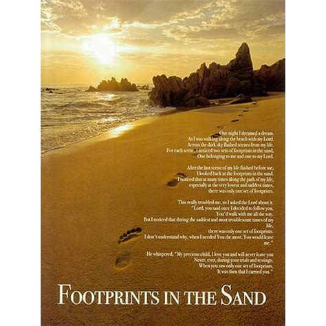 Footprints In The Sand Poster Wall Art 18x24