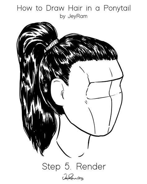 How To Draw Hair In A Ponytail Easy Tutorial For Beginners Jeyram