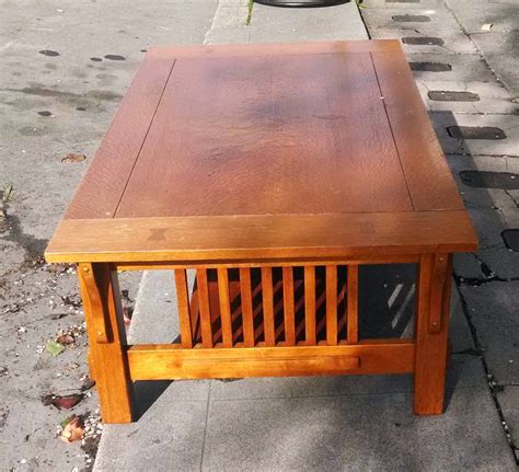 Uhuru Furniture And Collectibles Sold Mission Style Coffee Table 60