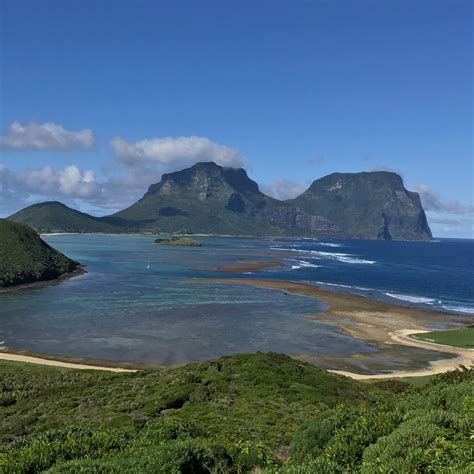 Lord Howe Island In New South Wales Australia Pier With Mount