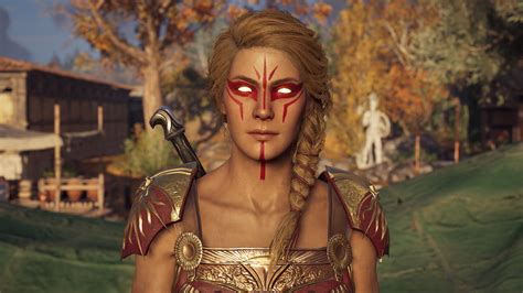 Hunter And Master Artemis Face Paint On Kassandra S Default Flesh At