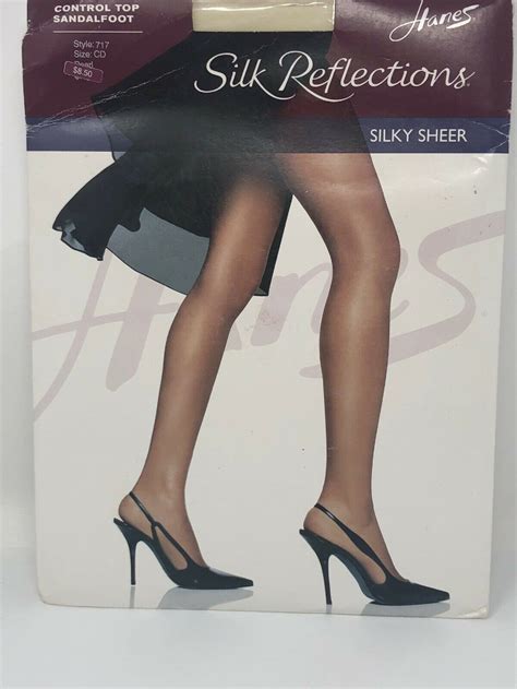 hanes silk reflections silky sheer size cd pearl control top etsy