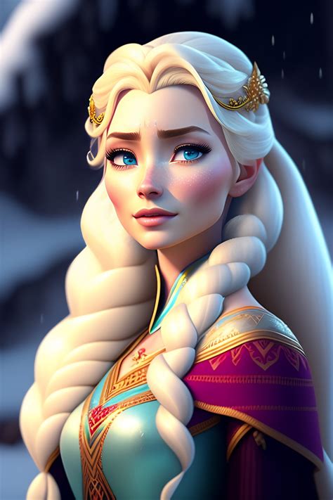 Lexica Beautiful Yung Women Elsa From Frozen Eyes Closed Dramatic Pose