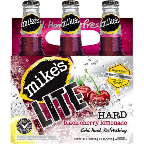 Mikes Malt Beverage Premium Hard Black Cherry Lemonade 6 Pack 12 Fl Oz Instacart