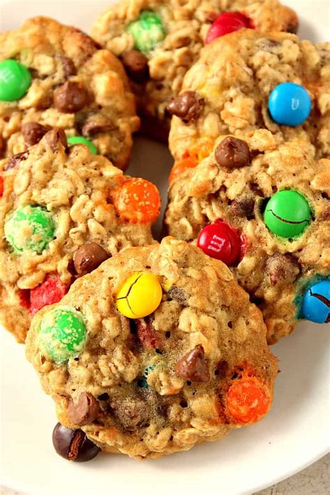 I started liking this cookie because it is made from oats and i can have it for breakfast as a meal. Oatmeal Chocolate Chip M&M Cookies Recipe - Crunchy Creamy Sweet