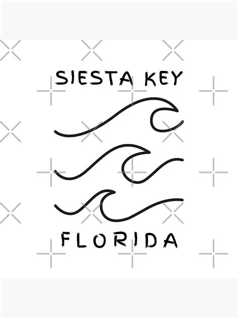 Siesta Key Florida Usa Waves Handwritten Poster For Sale By