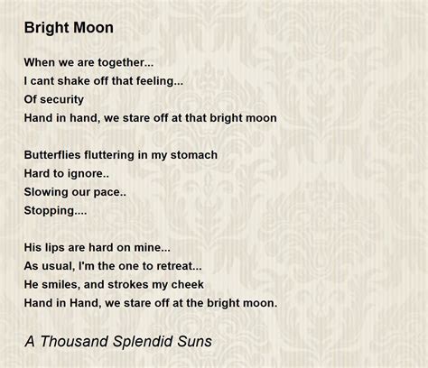 Bright Moon Bright Moon Poem By A Thousand Splendid Suns