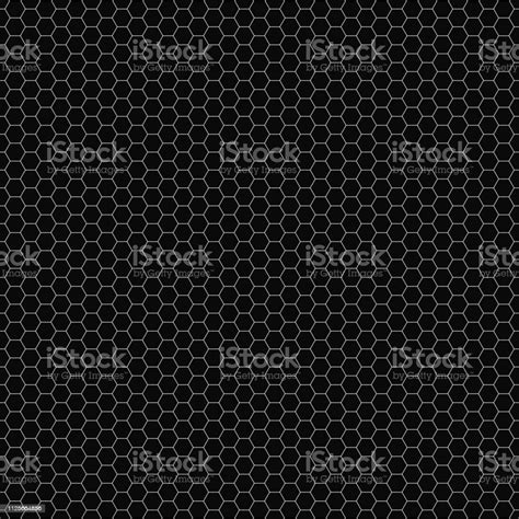 Vector Seamless Pattern Hexagon Grid Texture Blackandwhite Background