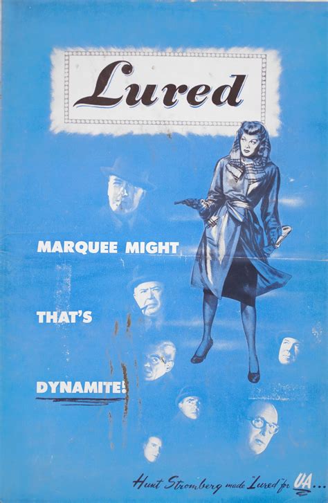 Lured 1947 Us Pressbook Posteritati Movie Poster Gallery