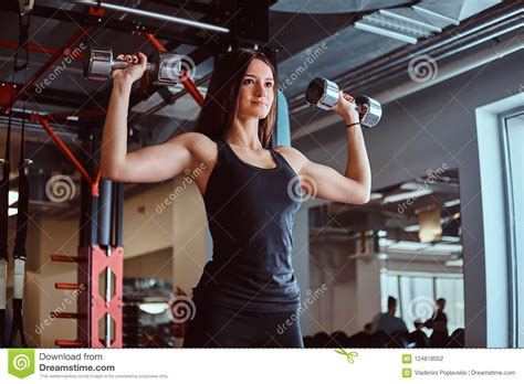 Shoulders Dumbbells Exercise Gym Stock Photos Free Royalty