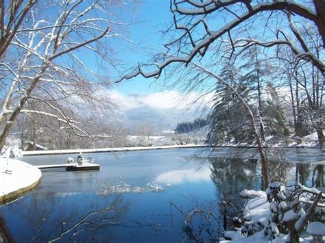 Maybe you would like to learn more about one of these? Large Pond in winter - Picture of Boyd Mountain Log Cabins ...