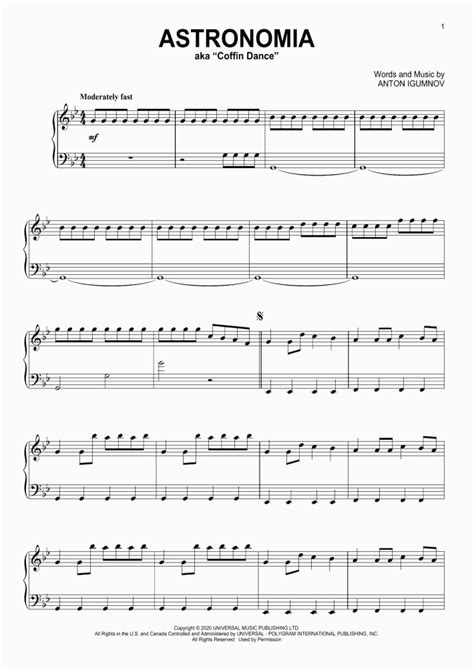 Not all of these sites are completely free piano street offers free classical sheet music of very high quality and has currently about 3000 pages of standard piano repertoire ready to download and print. Astronomia Piano Sheet Music | OnlinePianist