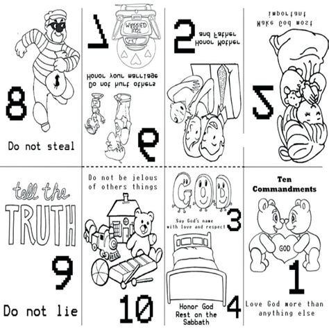Printable 10 Commandments Coloring Page Coloring Pages