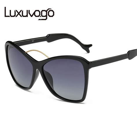 Luxuvogo Oversized Cat Eye Polarized Women Sunglasses 2017 Fashion