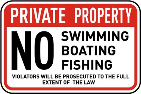 No Swimming Boating Fishing Sign Get 10 Off Now