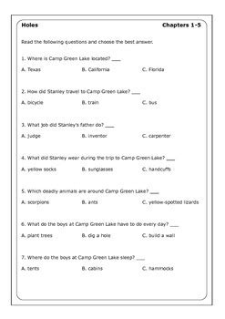 louis sachar holes worksheets by peter d teachers pay teachers