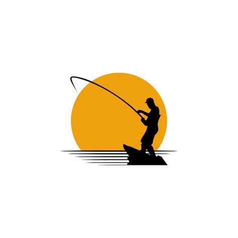 Premium Vector Angler Vector Logo Design Fishing In The Sea