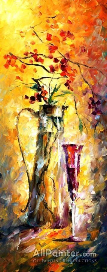 Leonid Afremov Flowers And Wine Oil Painting Reproductions For Sale