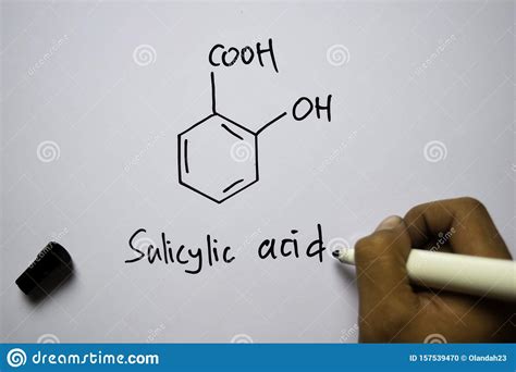 Salicylic Acid Molecule Written On The White Board Structural Chemical