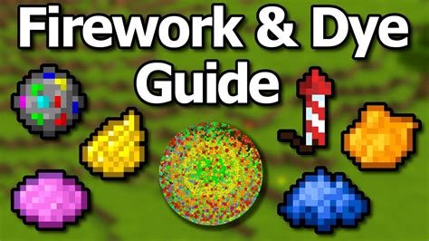Ultimate Minecraft 120 Fireworks And Dyes Guide Youtube