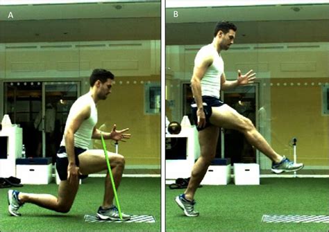 A Lunge Push Back The Patient Steps Forward As If Performing A Lunge
