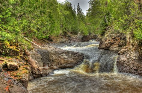Rocks And Rapids At Cascade River State Park Minnesota Image Free