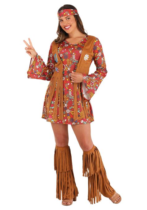 spooktacular creations peace love 60s 70s happy hippie costume for women with hippie accessories