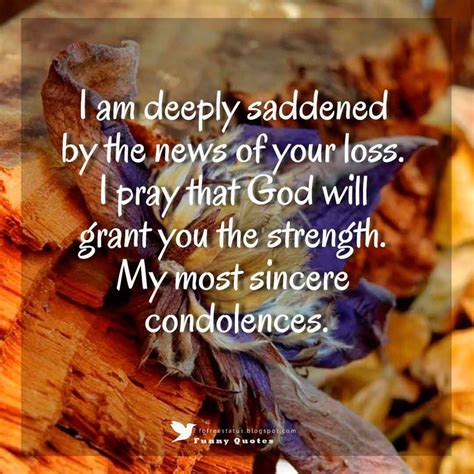 Sympathy Card Wording I Am Deeply Saddened By The News Of Your Loss I
