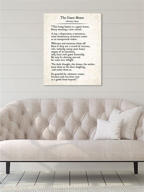 The Guest House Poem Rumi Poem Art Print Rumi Poetry Wall Etsy Canada