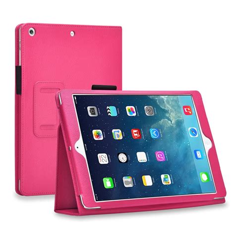 Ipad Mini 4 Case Hot Pink Slim Fit Synthetic Leather Folio Case