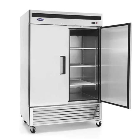Atosa Mbf8506gr Refrigerador Vertical 2 Puertas Solidas Parrillas Acero