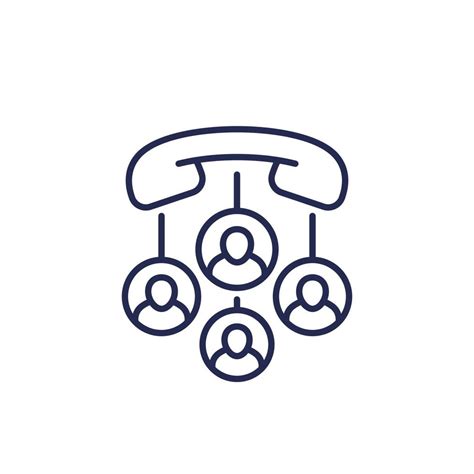 Voip Telephony Calls Line Icon 10702547 Vector Art At Vecteezy