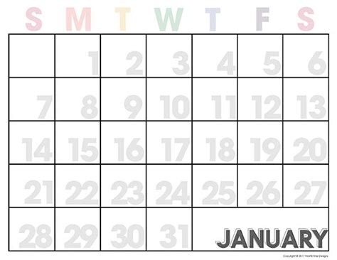 2018 Free Printable Calendar Editable Monthly Calendar Printable