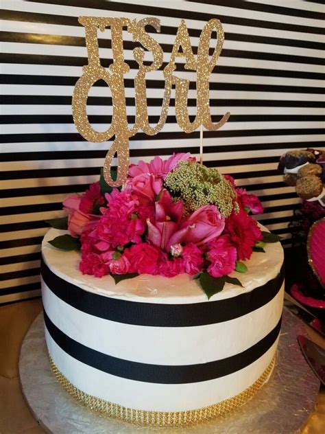 Dry low imported plus size. It's a girl cake topper. Black and white stripe cake ...