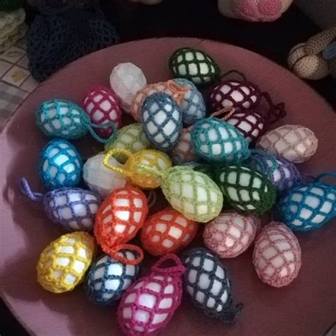 Crochet Pattern Boho Easter Eggs Decoration Tutorial Pdf Etsy Granny