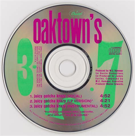 oaktown s 3 5 7 juicy gotcha krazy 1990 cd discogs